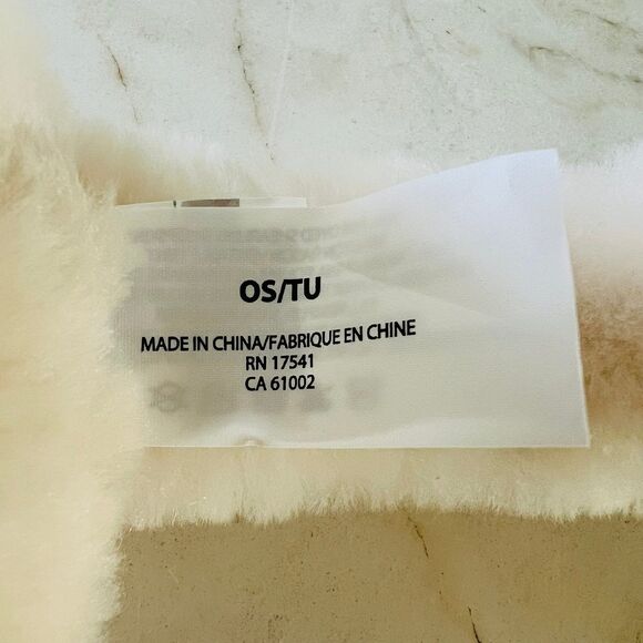 UGG Chestnut Brown Beige Suede Fur Shearling Earmuffs - Picture 9 of 12